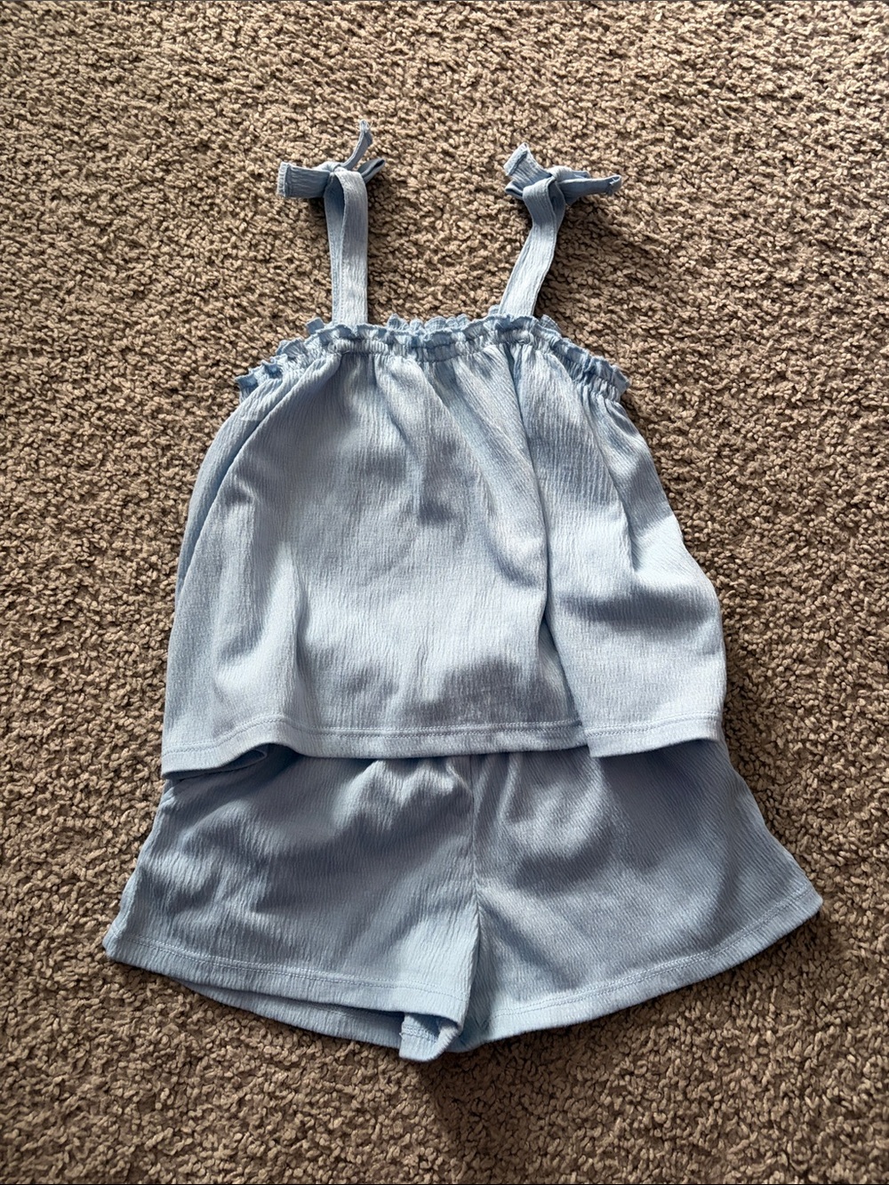 H&M Light Blue Girls' Tank & Shorts Matching Set